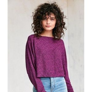 Silence & Noise Purple Knit Batwing Pullover